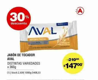 Atomo Conviene Jabón De Tocador Aval x 360g oferta