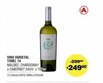 Atomo Conviene Vino Varietal Tonel 14 x 750cc oferta