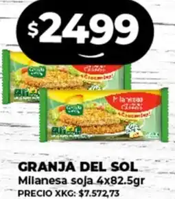 Supermayorista Vital Granja del sol milanesa soja oferta
