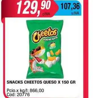 Maxiconsumo Cheetos Snacks Queso x 150gr oferta