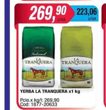 Maxiconsumo La Tranquera Yerba x 1kg oferta