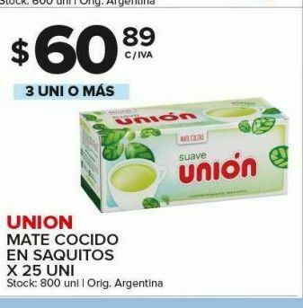 Carrefour Maxi Mate cocido en saquitos unión oferta