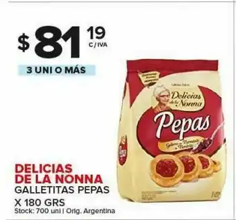 Carrefour Maxi Galletitas pepas x 180 grs delicias de la nonna oferta