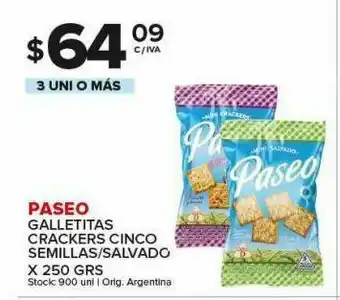 Carrefour Maxi Galletitas crackers cinco semillas paseo oferta