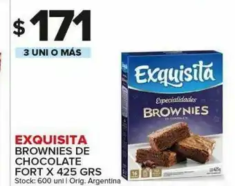 Carrefour Maxi Brownies de chocolate exquisita oferta