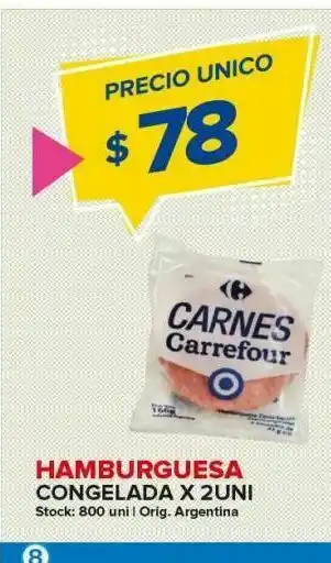Carrefour Maxi Hamburguesa congelada x 2 un oferta