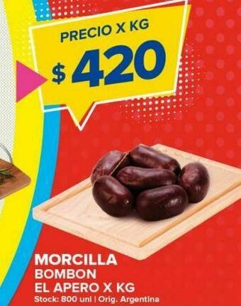 Carrefour Maxi Morcilla bombon el apero x kg oferta