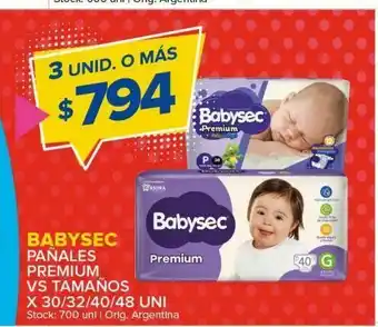 Carrefour Maxi Pañales premium babysec oferta