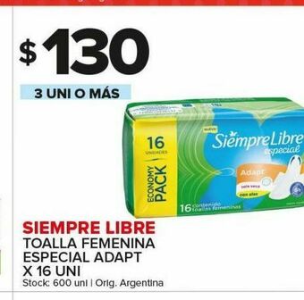 Carrefour Maxi Toallas femeninas siempre libre oferta