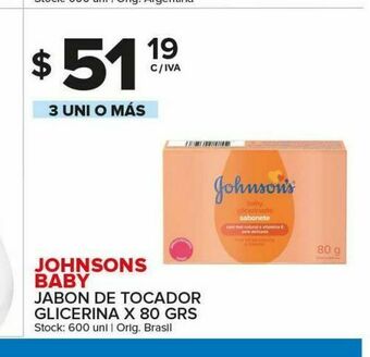 Carrefour Maxi Jabón de tocador johnson's baby oferta