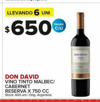 Carrefour Maxi Vino tinto don david oferta