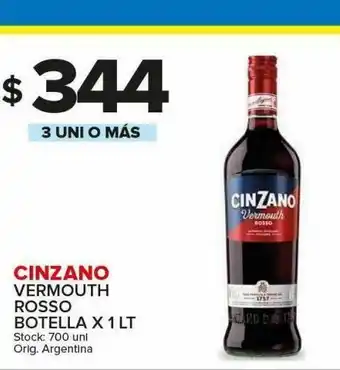 Carrefour Maxi Vermouth rosso botella x 1 lt cinzano oferta
