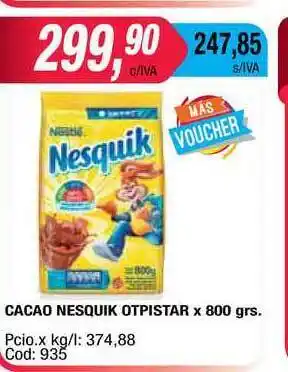 Maxiconsumo Cacao Nesquik Otpistar X 800grs. oferta