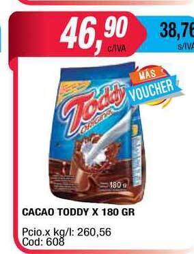 Maxiconsumo Cacao Toddy x 180 gr oferta