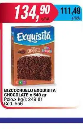 Maxiconsumo Exquisita Bizcochuelo Chocolate x 540gr oferta