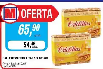 Maxiconsumo Criollitas Galletitas 3 X 100gr oferta
