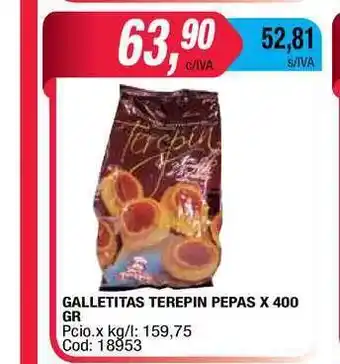 Maxiconsumo Terepin Galletitas Pepas X 400gr oferta
