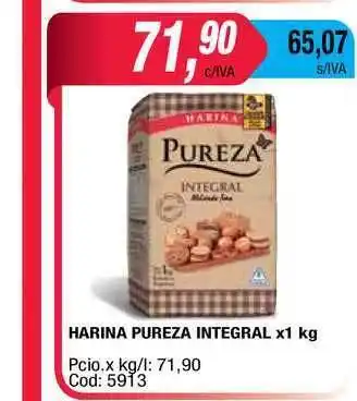 Maxiconsumo Pureza Harina Integral X 1kg oferta