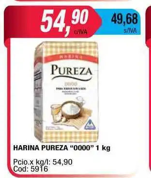 Maxiconsumo Pureza Harina "0000" 1kg oferta