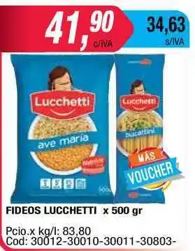 Maxiconsumo Luccheti Fideos X 500gr oferta