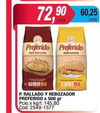 Maxiconsumo Preferido P. Rallado Y Rebozador X 500gr oferta