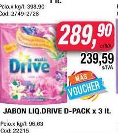 Maxiconsumo Drive Jabon Liq. D-pack X 3lt. oferta