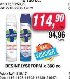 Maxiconsumo Desinf. Lysoform X 360 Cc oferta