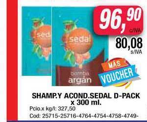 Maxiconsumo Shamp. Y Acond. Sedal D-pack X 300ml oferta