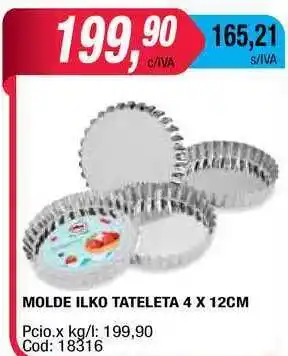 Maxiconsumo Molde Ilko Tateleta 4 x 12cm oferta