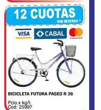 Maxiconsumo Bicicleta Futura Paseo R 26 oferta