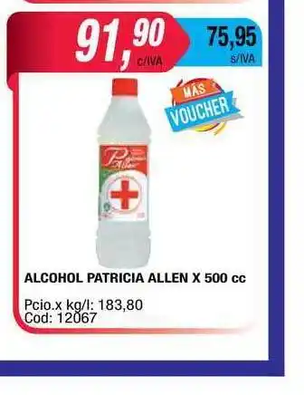 Maxiconsumo Alcohol Patricia Allen x 500gr oferta