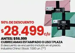 Changomas Cubrecamas estampado o liso oferta