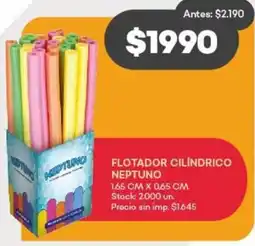 Supermercados Tadicor Flotador cilindrico neptuno oferta