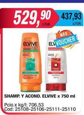 Maxiconsumo Elvive Shamp. Y Acond. x 750ml oferta