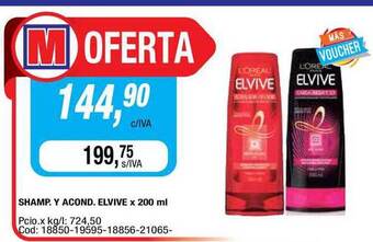 Maxiconsumo Shamp. Y Acond. Elvive x 200ml oferta