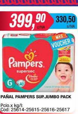 Maxiconsumo Pampers Pañal Sup. Jumbo Pack oferta