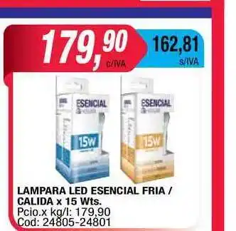 Maxiconsumo Lampara Led Esencial Fria / Calida x 15 Wts. oferta