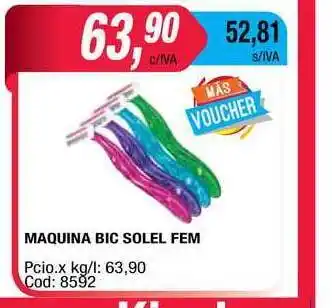 Maxiconsumo Maquina Bic Solel Fem oferta