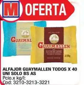 Maxiconsumo Alfajor Guaymallen Todos X 40 Uni Solo Bs As oferta
