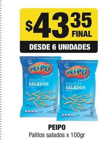 Maxi Hogar Peipo Palitos Salados 100gr oferta