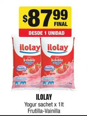 Ilolay Yogur Sachet X 1lt Frutilla - Vainilla