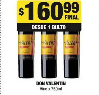 Maxi Hogar Don Valentin Vino 750ml oferta