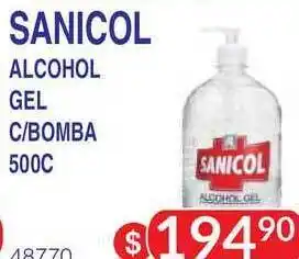Masivos Sanicol Alcohol Gel C- Bomba 500c oferta