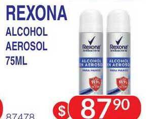 Masivos Rexona Alcohol Aerosol 75ml oferta