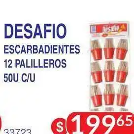 Masivos Desafio Escarbadientes 12 Palilleros 50u C-u oferta