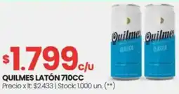 Changomas Quilmes latón oferta