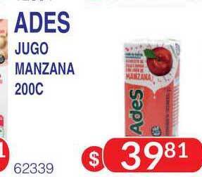 Masivos Ades Jugo Manzana 200c oferta