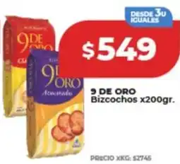 Supermayorista Vital 9 de oro bizcochos oferta