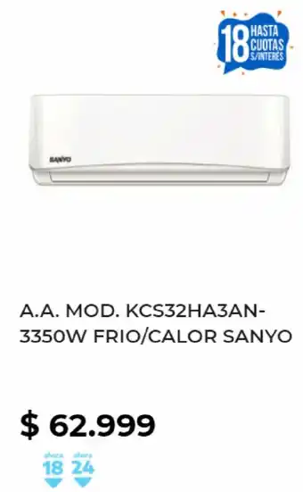 Pardo Hogar A.A MOD KCS32HA3AN 3350W Frio/Calor oferta