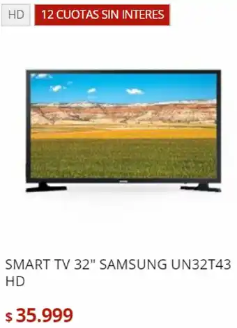 Bringeri Smart TV 32" Samsung Un32T43 oferta